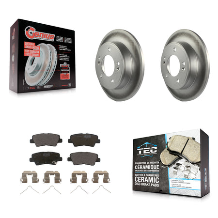 Rear Coated Disc Brake Rotors And Ceramic Pads Kit For Hyundai Elantra Venue Kia Soul KGT-101634