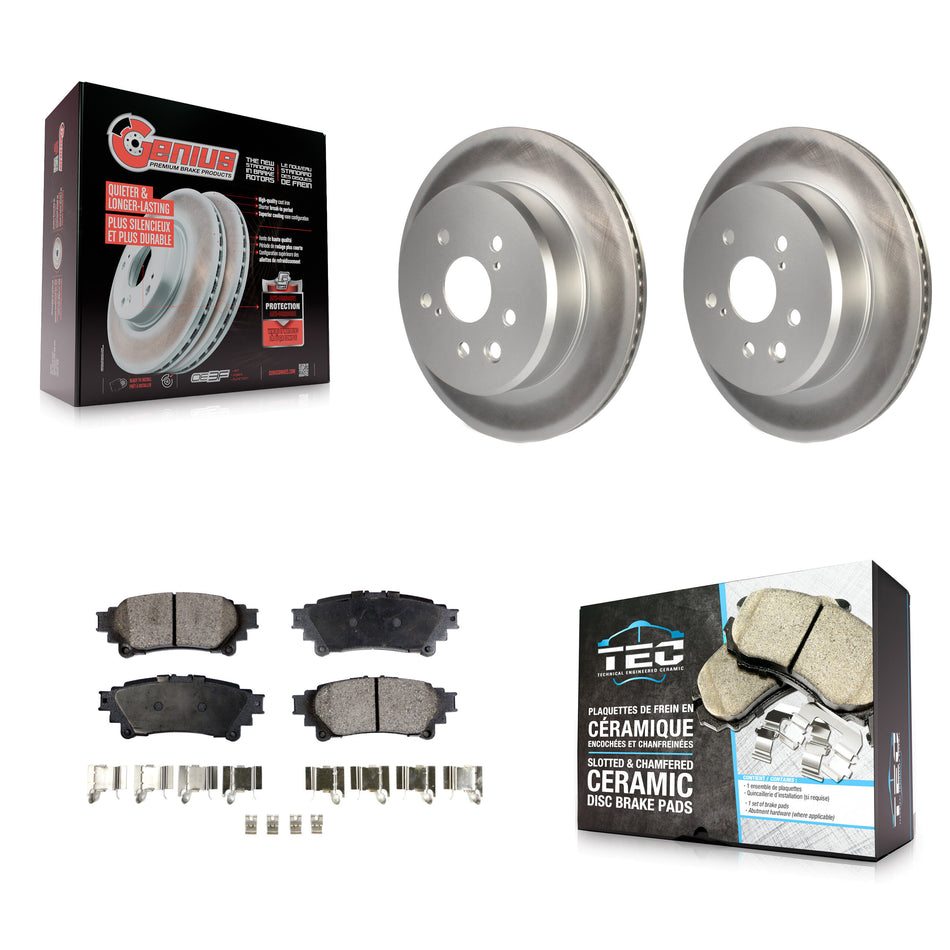 Rear Coat Disc Brake Rotor Ceramic Pad Kit For Lexus IS300 IS350 GS350 RC350 RC300 IS200t KGT-101642