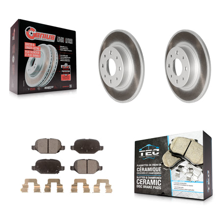Rear Coated Disc Brake Rotors And Ceramic Pads Kit For Fiat 500 KGT-101665