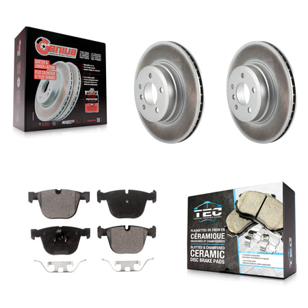 Rear Coated Disc Brake Rotors And Ceramic Pads Kit For BMW X5 X6 KGT-101676