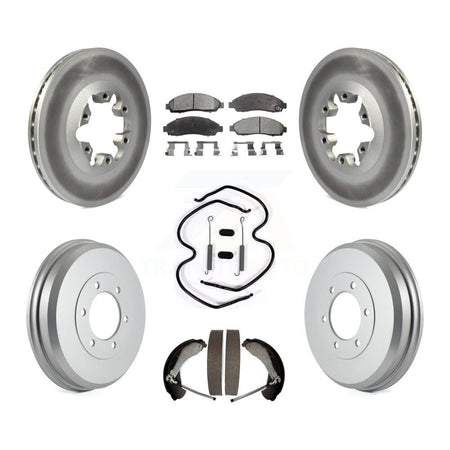 Front Rear Coat Brake Rotors Ceramic Pad Drum Kit (7Pc) For Chevrolet Colorado GMC Canyon KGT-101790
