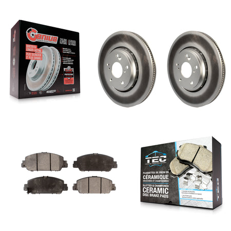 Front Coat Brake Rotor Ceramic Pad Kit For Honda Accord Hybrid EX-L Touring KGT-101846