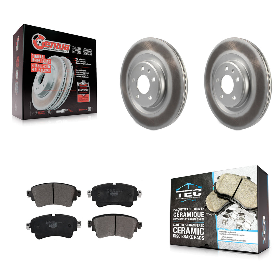 Rear Coated Brake Rotor Ceramic Pad Kit For Audi Q5 A4 Quattro A5 Sportback S5 allroad S4 KGT-101939