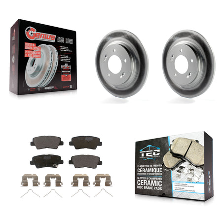 Rear Coated Disc Brake Rotors And Ceramic Pads Kit For Hyundai Ioniq Kia Niro KGT-101941