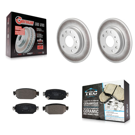 Rear Coated Disc Brake Rotors And Ceramic Pads Kit For Mazda 3 CX-3 Sport KGT-101944