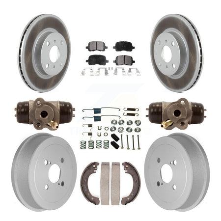 Front Rear Coat Brake Rotor Ceramic Pad Drum Kit (9Pc) For 2002 Toyota Corolla From 04 02 KGT-101949