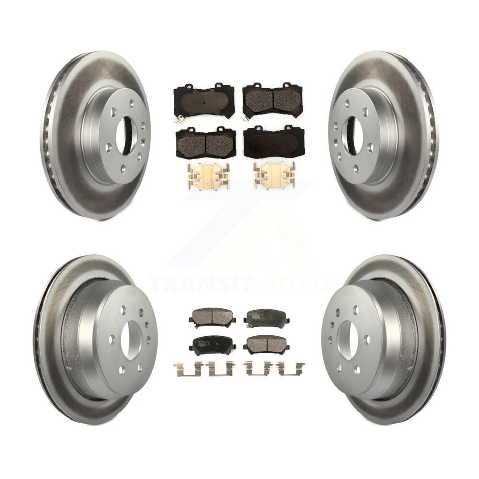 Front Rear Coated Brake Rotor Ceramic Pad Kit For 2015-2020 Chevrolet Colorado GMC Canyon KGT-101972