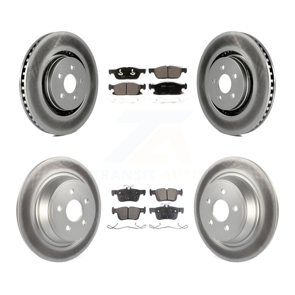 Front Rear Coat Disc Brake Rotors Ceramic Pad Kit For Ford Fusion Lincoln MKZ Continental KGT-101975