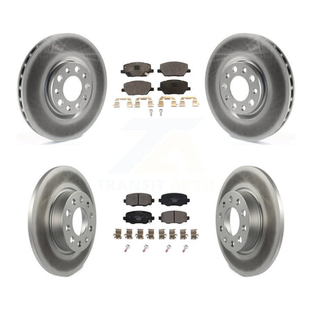 Front Rear Coated Disc Brake Rotors And Ceramic Pads Kit For Jeep Renegade Fiat 500X KGT-101976
