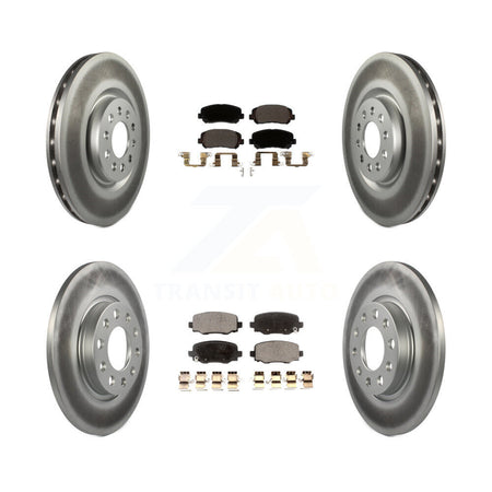 Front Rear Coated Disc Brake Rotors And Ceramic Pads Kit For Chrysler 200 KGT-101977