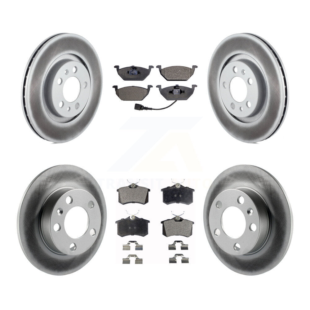 Front Rear Coated Disc Brake Rotors And Ceramic Pads Kit For Volkswagen Beetle KGT-101978