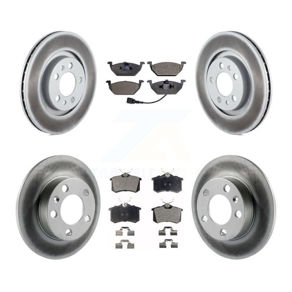 Front Rear Coated Disc Brake Rotors And Ceramic Pads Kit For Volkswagen Beetle KGT-101978