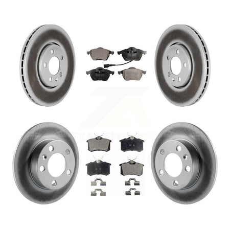 Front Rear Coated Disc Brake Rotors And Ceramic Pads Kit For Volkswagen Beetle KGT-101979