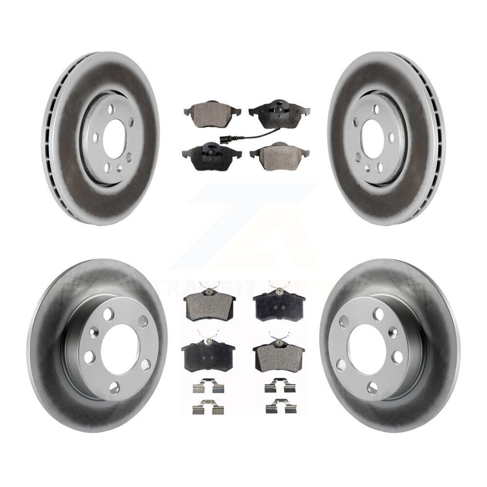 Front Rear Coated Disc Brake Rotors And Ceramic Pads Kit For Volkswagen Beetle KGT-101979