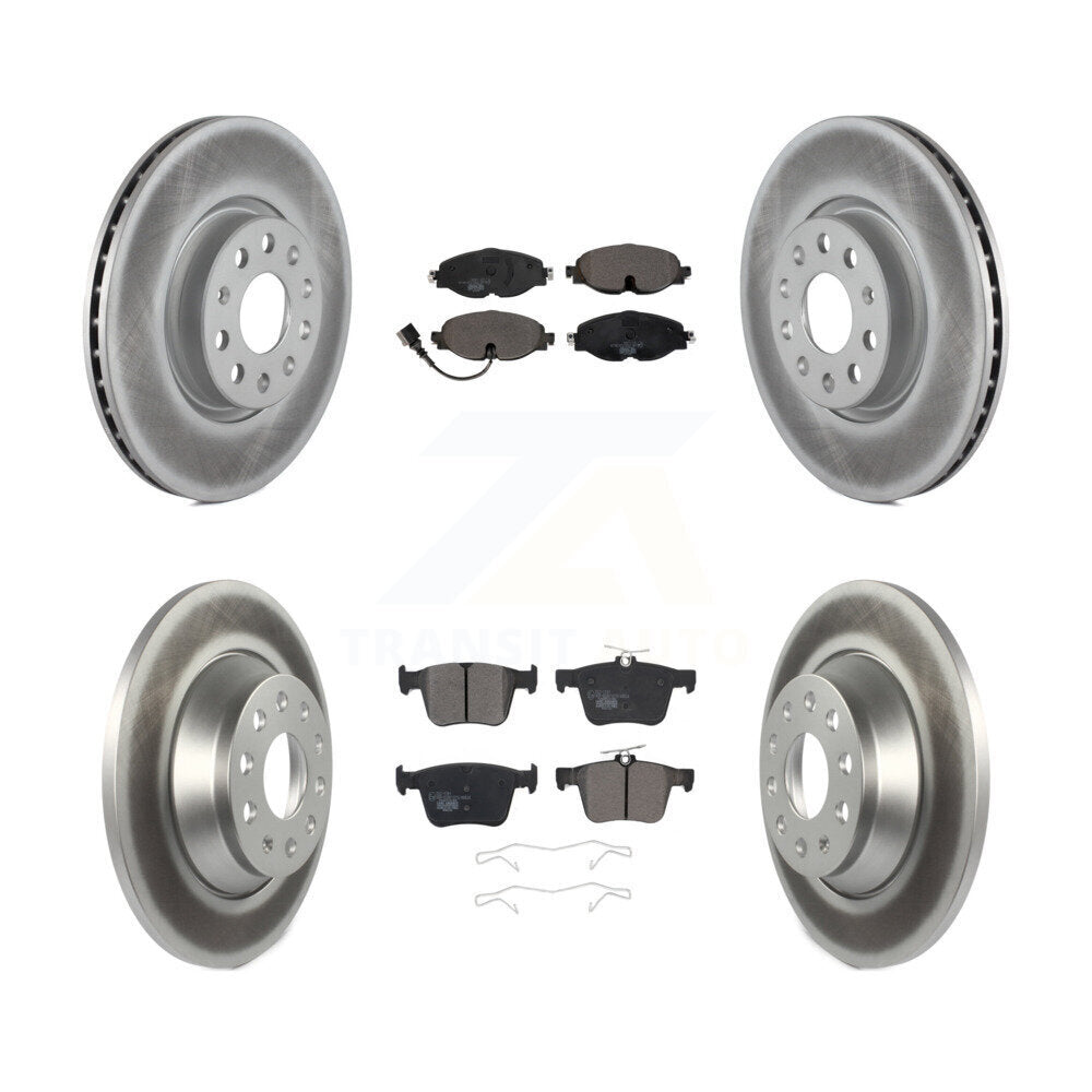 Front Rear Coated Disc Brake Rotors And Ceramic Pads Kit For Audi TT Quattro KGT-101987