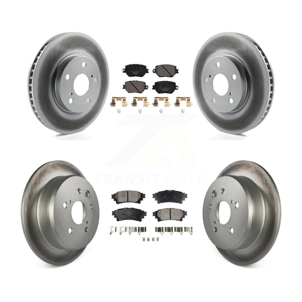 Front Rear Coated Disc Brake Rotors And Ceramic Pads Kit For Lexus IS250 KGT-101992