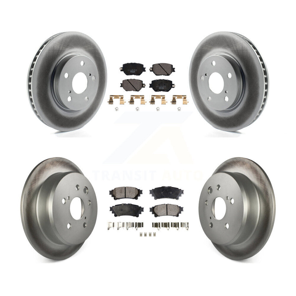 Front Rear Coated Disc Brake Rotors And Ceramic Pads Kit For Lexus IS250 KGT-101992