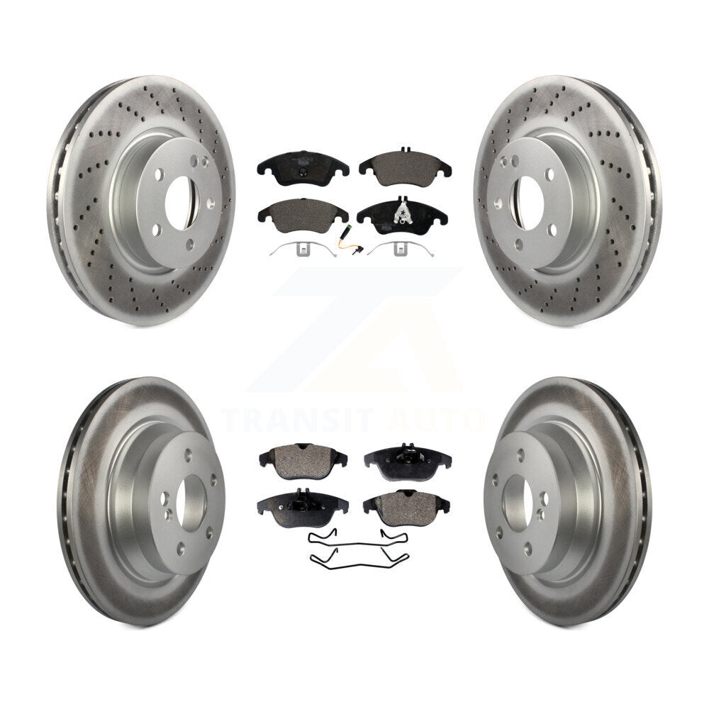 Front Rear Coat Brake Rotor Ceramic Pad Kit For 2015 Mercedes-Benz E400 Convertible/Coupe KGT-101996