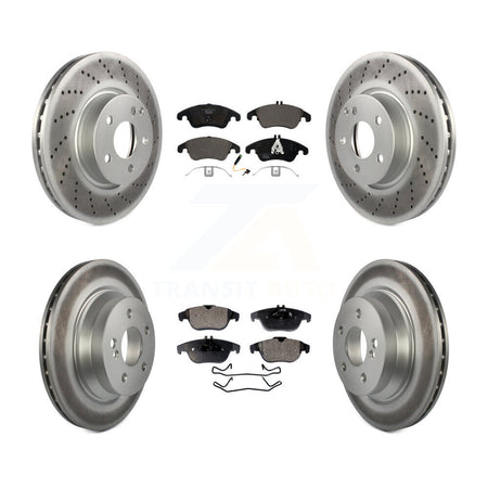 Front Rear Coat Brake Rotor Ceramic Pad Kit For 2015 Mercedes-Benz E400 Convertible/Coupe KGT-101996