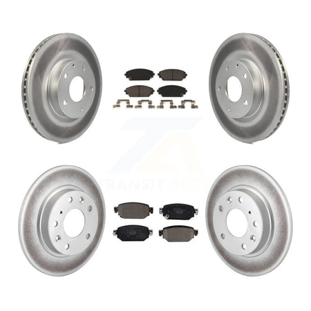 Front Rear Coated Disc Brake Rotors And Ceramic Pads Kit For 2019-2022 Mazda CX-3 AWD KGT-102003