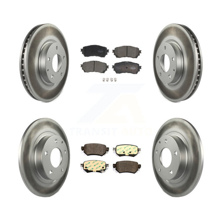 Front Rear Coated Disc Brake Rotors And Ceramic Pads Kit For 2016-2018 Mazda 6 KGT-102019