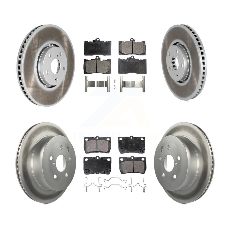 Front Rear Coat Disc Brake Rotor Ceramic Pad Kit (6Pc) For Lexus IS350 GS350 GS450h GS430 KGT-102025