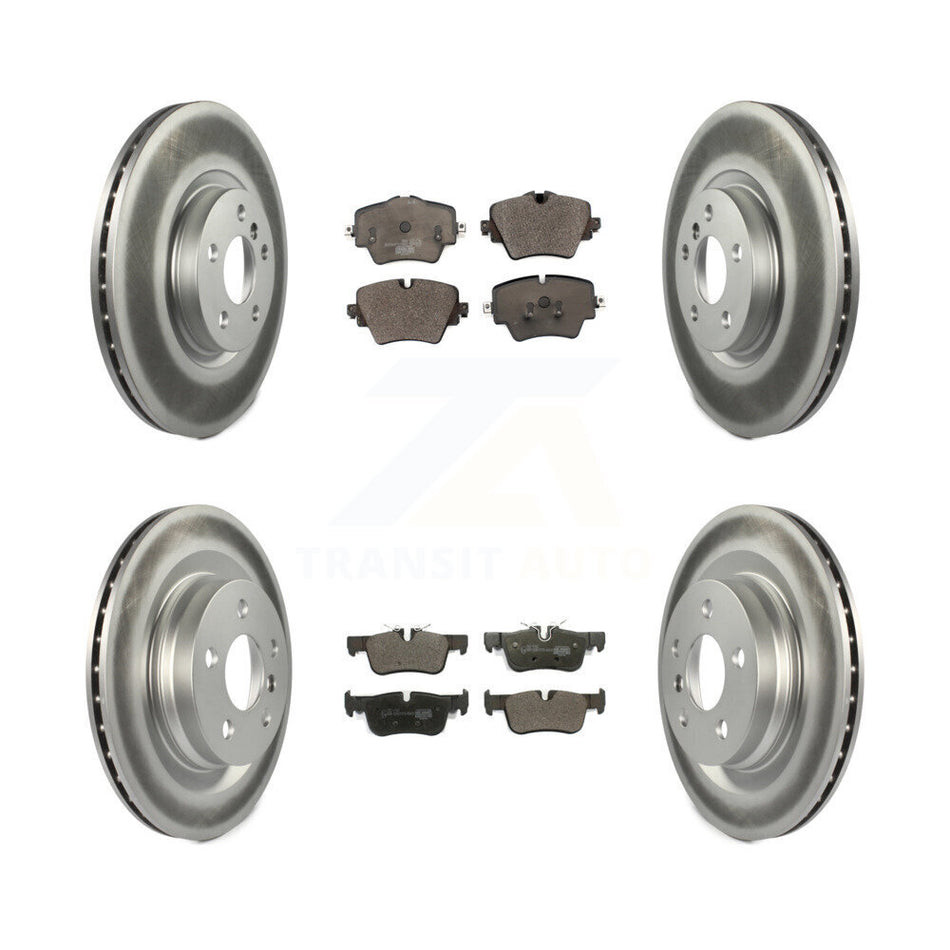 Front Rear Coated Brake Rotor & Ceramic Pad Kit For BMW X1 X2 Mini Cooper Countryman 228i KGT-102040