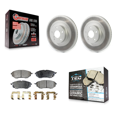 Front Coat Brake Rotors Ceramic Pad Kit For Subaru Legacy With 292mm Diameter Rotor KGT-102067