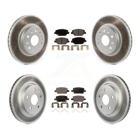 Front Rear Coat Brake Rotors Ceramic Pad Kit For Chevrolet Camaro Without Brembo Calipers KGT-102114