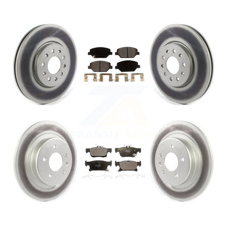 Front Rear Coated Disc Brake Rotors And Ceramic Pads Kit For Buick Envision KGT-102117