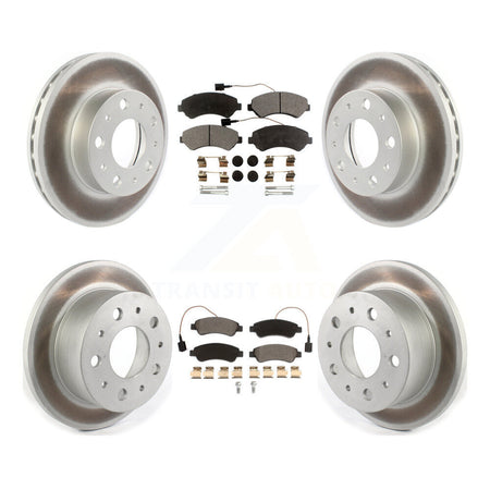 Front Rear Coated Brake Rotors Ceramic Pad Kit For 2014-2020 Ram ProMaster 2500 3500 1500 KGT-102124