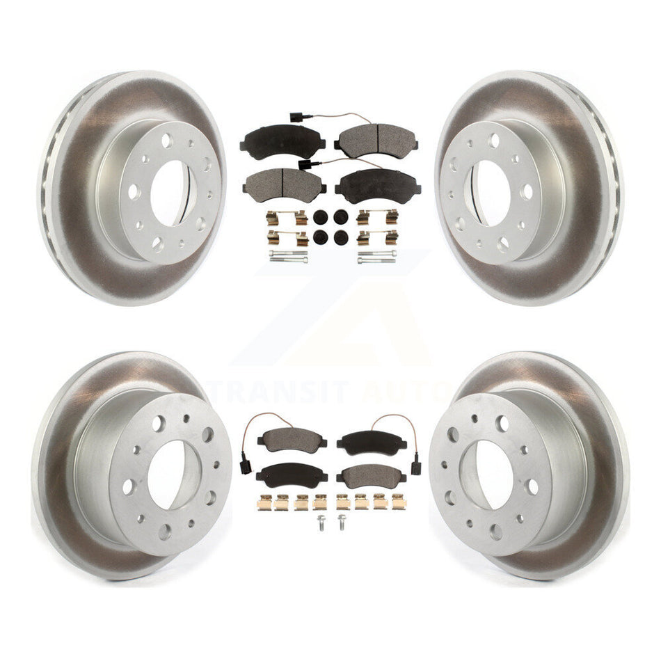 Front Rear Coated Brake Rotors Ceramic Pad Kit For 2014-2020 Ram ProMaster 2500 3500 1500 KGT-102124