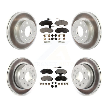 Front Rear Coated Brake Rotors Ceramic Pad Kit For 2014-2020 Ram ProMaster 2500 3500 1500 KGT-102127