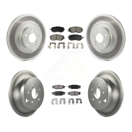 Front Rear Coated Disc Brake Rotors And Ceramic Pads Kit For Subaru Forester XV Crosstrek KGT-102138