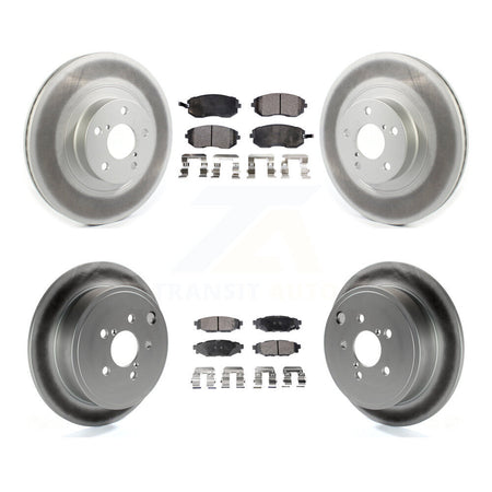 Front Rear Coated Brake Rotors Ceramic Pad Kit For Subaru Outback Impreza Legacy Forester KGT-102141