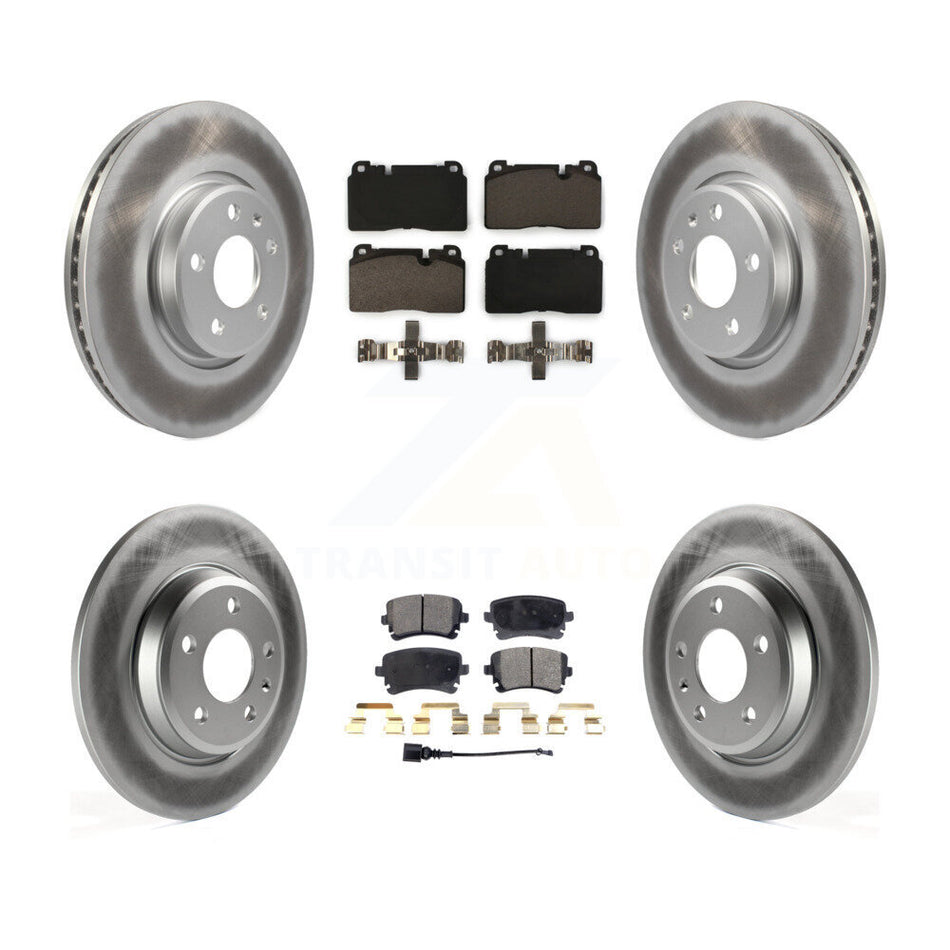 Front Rear Coated Disc Brake Rotors And Ceramic Pads Kit For 2016 Audi Q5 FLEX engine KGT-102152