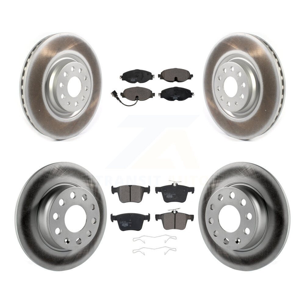 Front Rear Coated Brake Rotor Ceramic Pad Kit For Audi A3 With 340mm Diameter KGT-102165