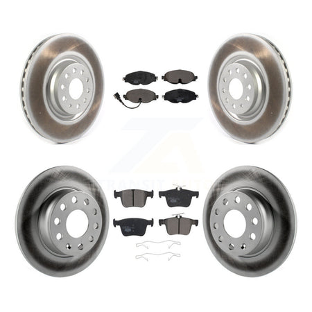 Front Rear Coated Brake Rotor Ceramic Pad Kit For Audi A3 With 340mm Diameter KGT-102165