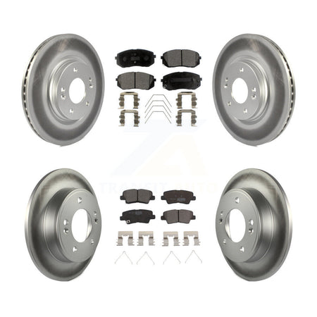 Front Rear Coat Brake Rotor Ceramic Pad Kit For Kia Forte5 1.6L With Manual Parking KGT-102168