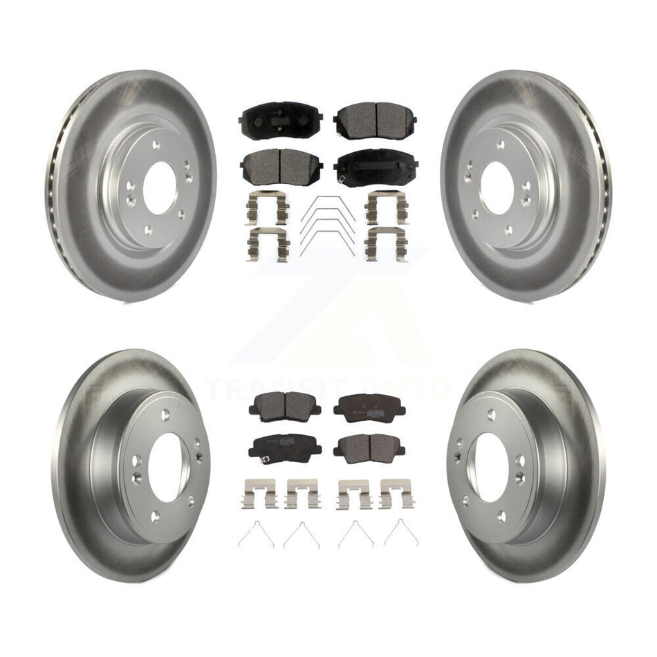 Front Rear Coat Brake Rotor Ceramic Pad Kit For Kia Forte5 1.6L With Manual Parking KGT-102168
