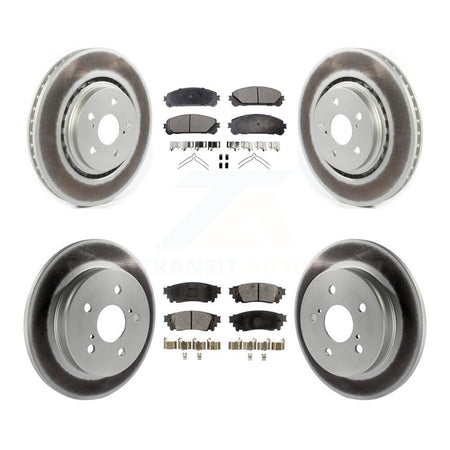 Front Rear Coated Disc Brake Rotors And Ceramic Pads Kit For Toyota Camry Avalon TRD KGT-102171