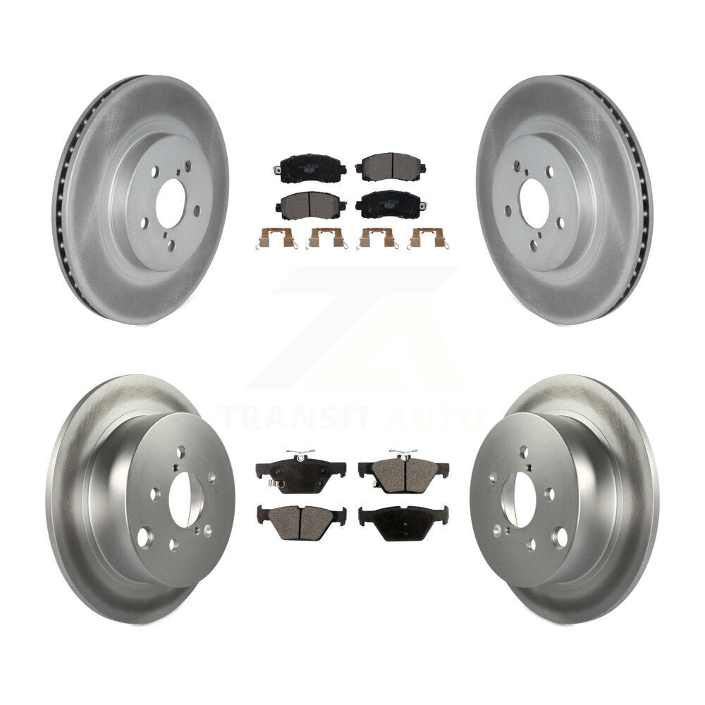 Front Rear Coated Disc Brake Rotors And Ceramic Pads Kit For Subaru Crosstrek KGT-102183