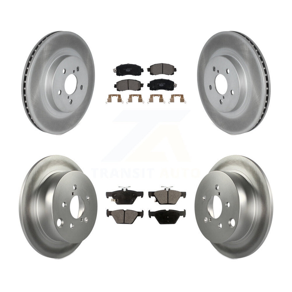 Front Rear Coated Disc Brake Rotors And Ceramic Pads Kit For Subaru Crosstrek KGT-102183