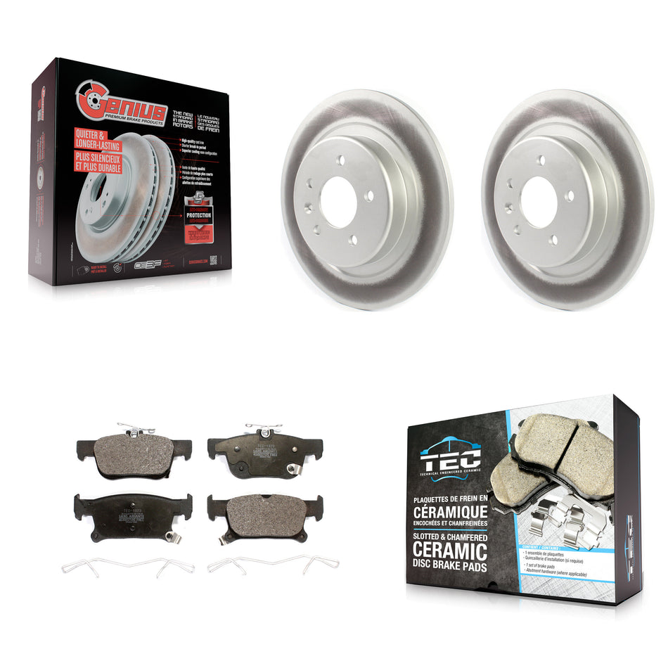 Rear Coated Brake Rotor Ceramic Pad Kit For Buick Envision With 315mm Diameter KGT-102194