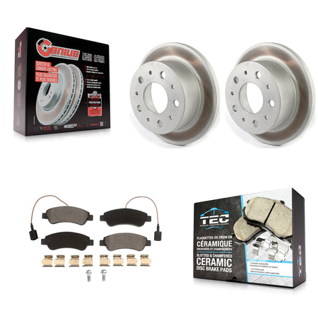 Rear Coated Brake Rotor Ceramic Pad Kit For Ram ProMaster 2500 3500 1500 With Solid KGT-102201
