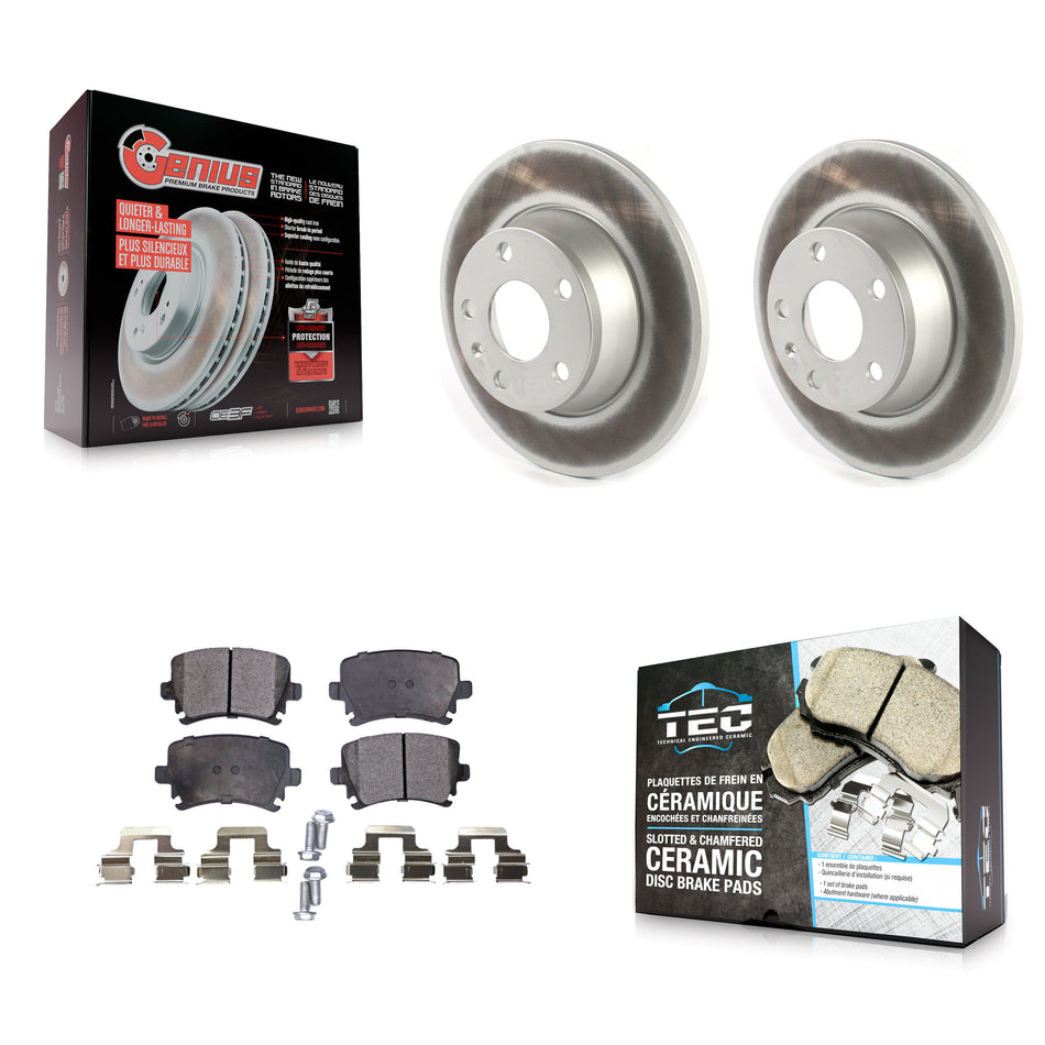 Rear Coat Brake Rotors Ceramic Pad Kit For Audi TT Quattro With 286mm Diameter Rotor KGT-102208