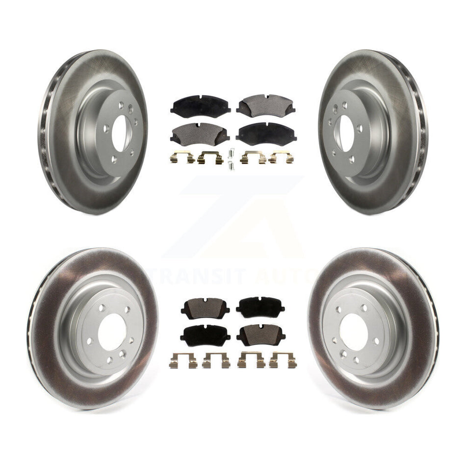 Front Rear Coated Disc Brake Rotor & Ceramic Pad Kit For Land Rover Range Sport Discovery KGT-102233