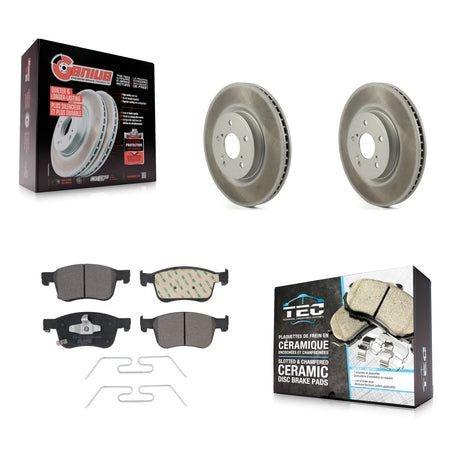 Front Coated Disc Brake Rotors And Ceramic Pads Kit For Honda Civic Accord Acura Integra KGT-102255