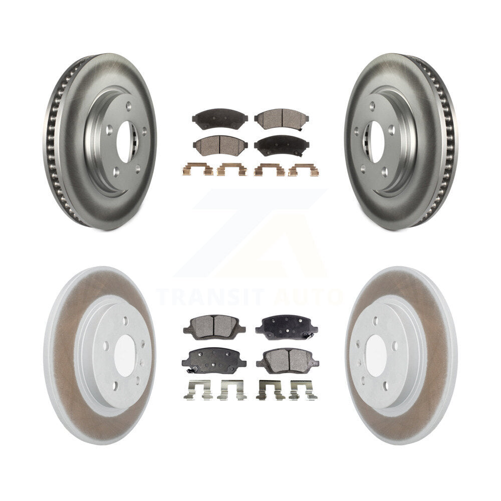 Front Rear Coated Brake Rotor Ceramic Pad Kit For Chevrolet Uplander Buick Terraza Saturn KGT-102259