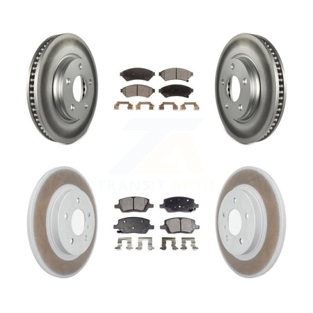 Front Rear Coated Brake Rotor Ceramic Pad Kit For Chevrolet Uplander Buick Terraza Saturn KGT-102259